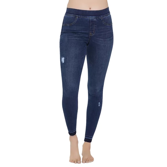 SPANX Distressed Denim Jean Leggings - Picture 1 of 7